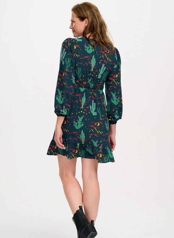 Bibi Mini Tea Dress in Navy Night Desert from Sugarhill