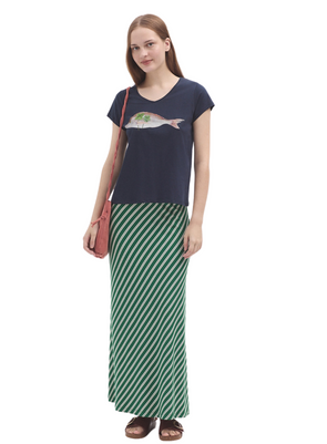 Cotton T-Shirt with 'Fish Print' in 134 from Nice Things