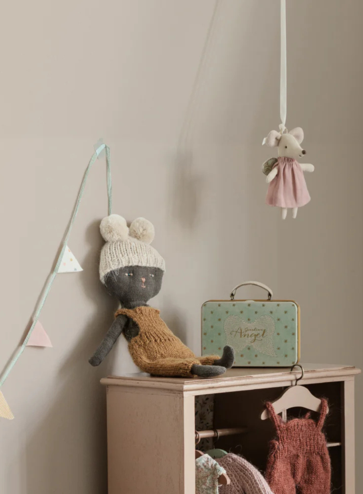 Angel Mouse in Suitcase, Little Sister from Maileg