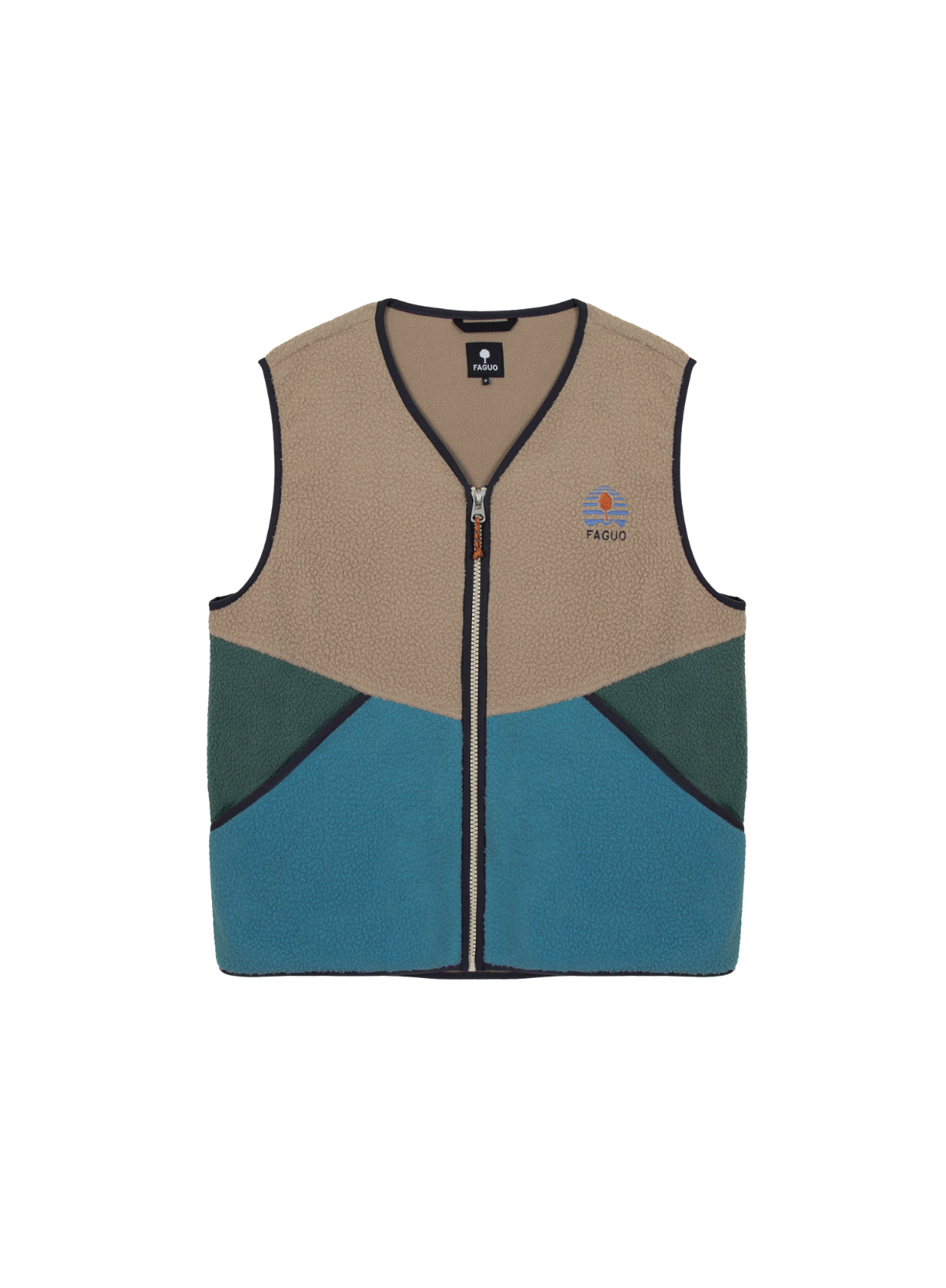 Teillay Fleece Gilet in Beige from Faguo