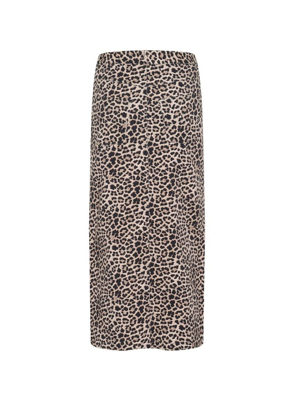 Leonora HW Denim Skirt in Classic Leopard from Kaffe
