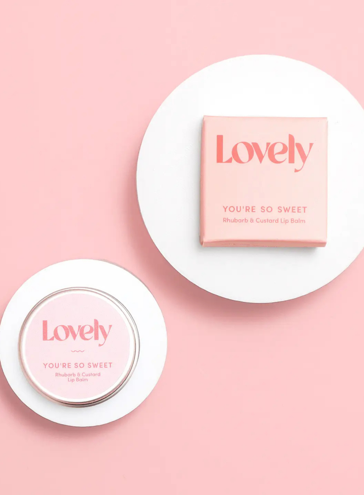 You're So Sweet Lip Balm in Rhubarb & Custard from Lovely Skincare