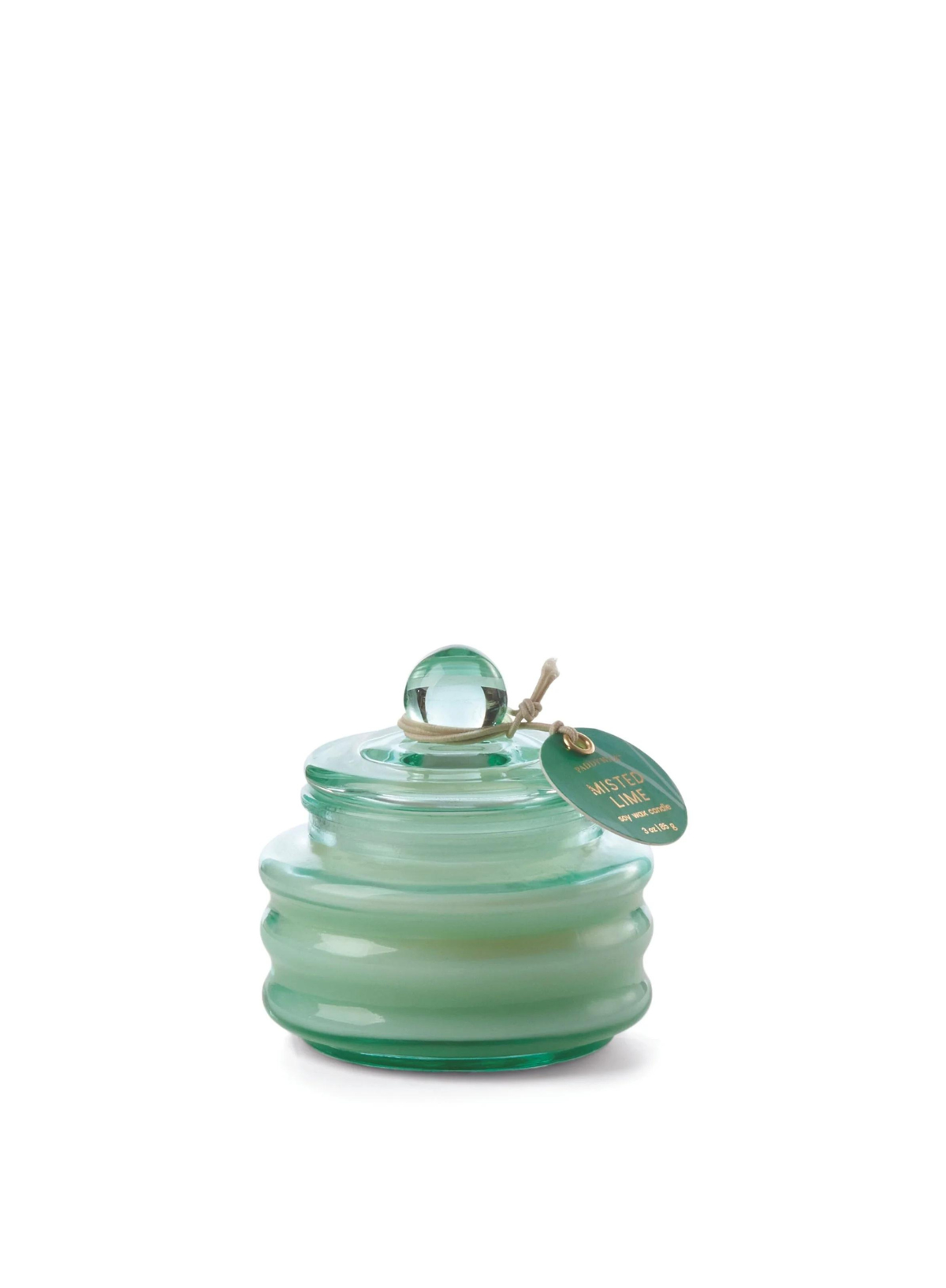 Beam 3oz Bright Green Small Glass Vessel And Lid - Misted Lime from Paddywax
