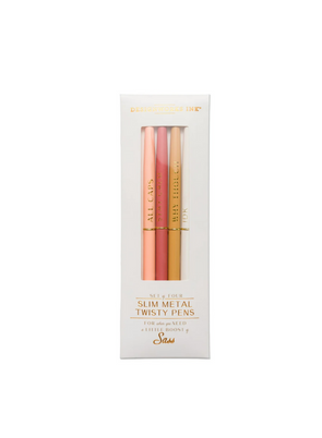 Twisty Slim Metal Pens in Cream from Designworks Ink