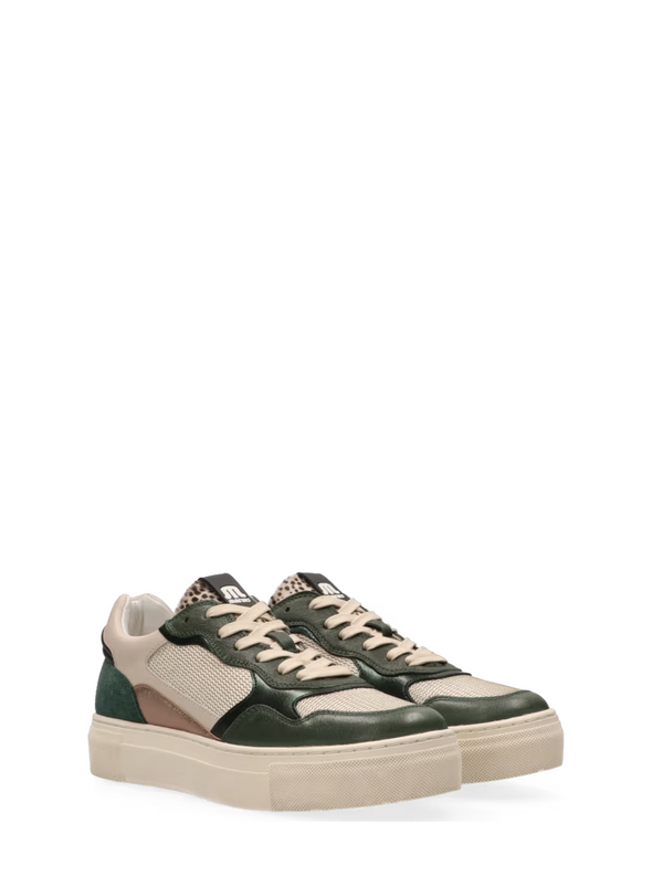 Tavi Leather Trainers in Peacock Gold from Maruti