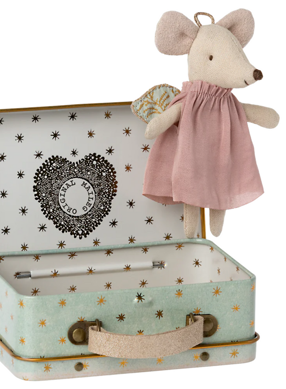 Angel Mouse in Suitcase, Little Sister from Maileg
