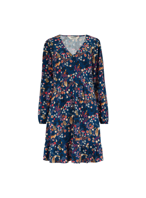 Bibi Mini Tea Dress in Navy, Midnight Woodland from Sugarhill