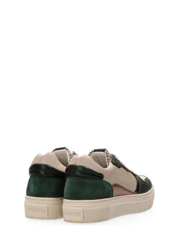 Tavi Leather Trainers in Peacock Gold from Maruti