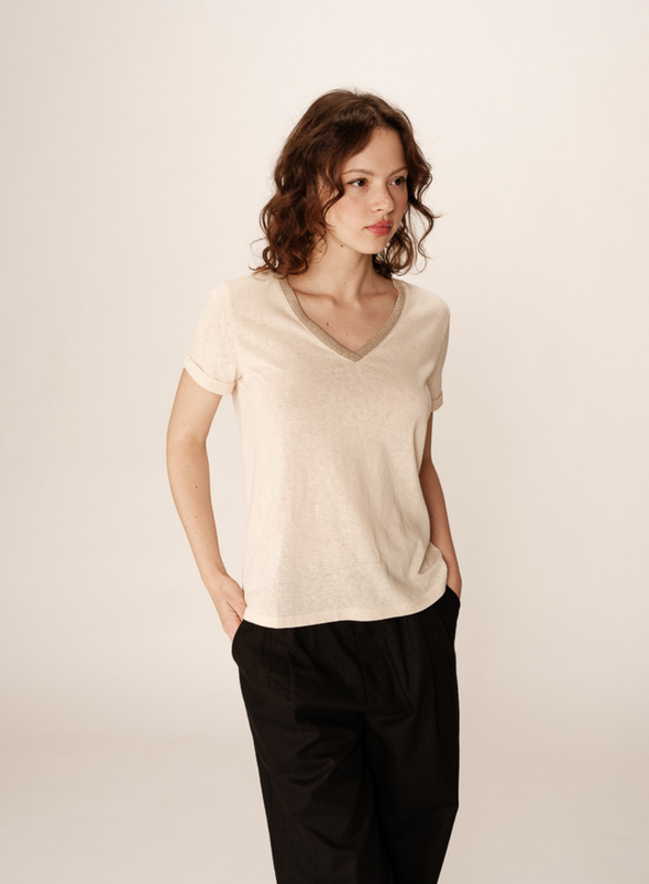 Pepito T-Shirt in Beige from Grace & Mila