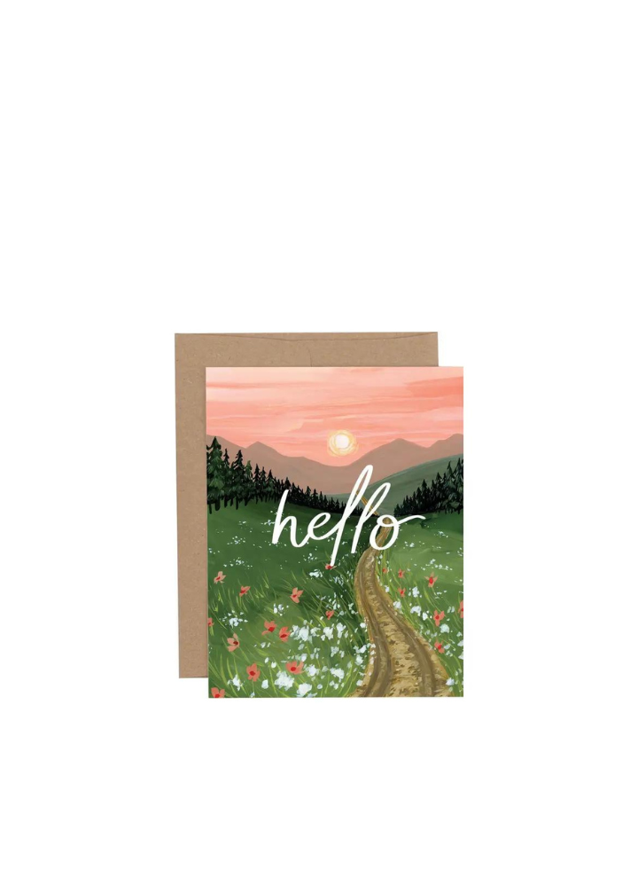 Alpine Summer Hello Greeting Card from 1Canoe2