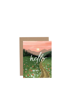 Alpine Summer Hello Greeting Card from 1Canoe2