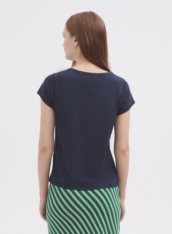 Cotton T-Shirt with 'Fish Print' in 134 from Nice Things