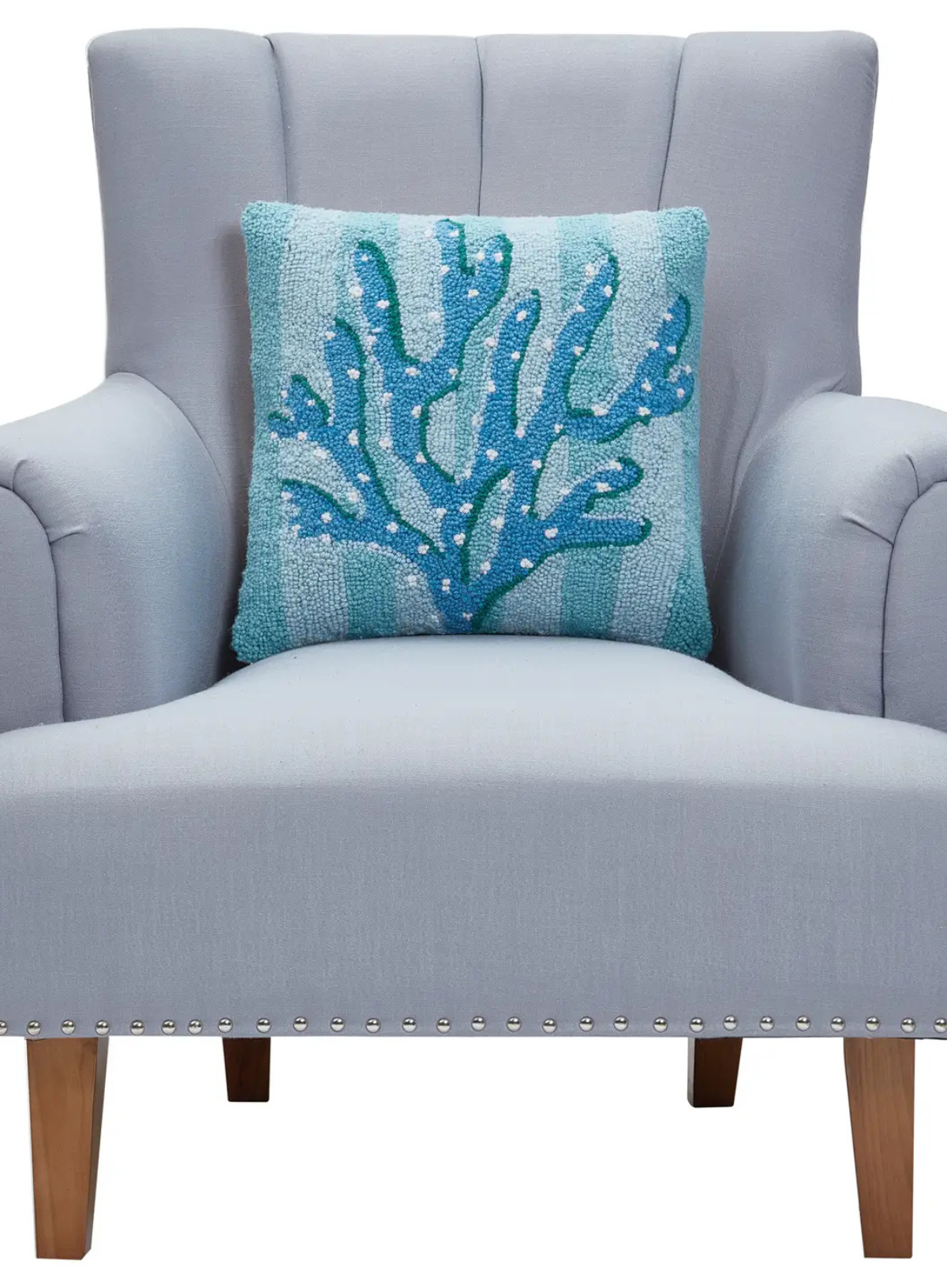 Coral Stripe Hook Cushion from Peking Handicraft