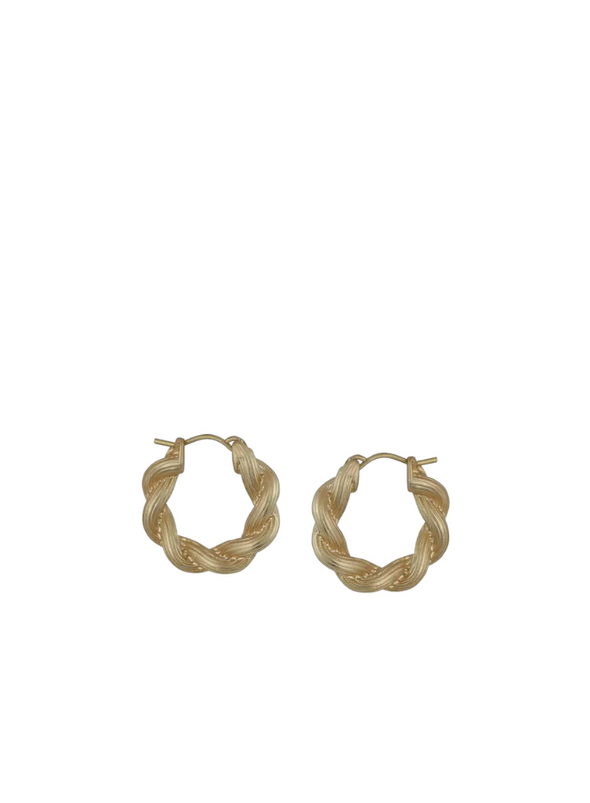 Hilda Twisted Rope Earrings in Gold from Big Metal