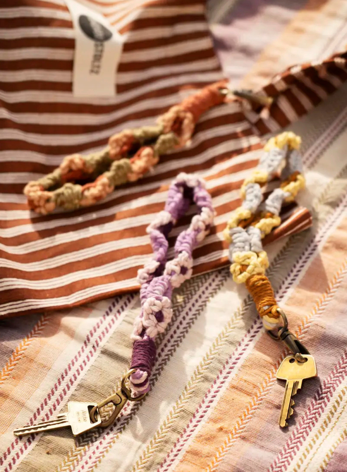 Madam Stoltz Hand Tied Cotton Key Hangar