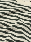 Felpa Stripes Top in Ecru Forest Green from Ese O Ese