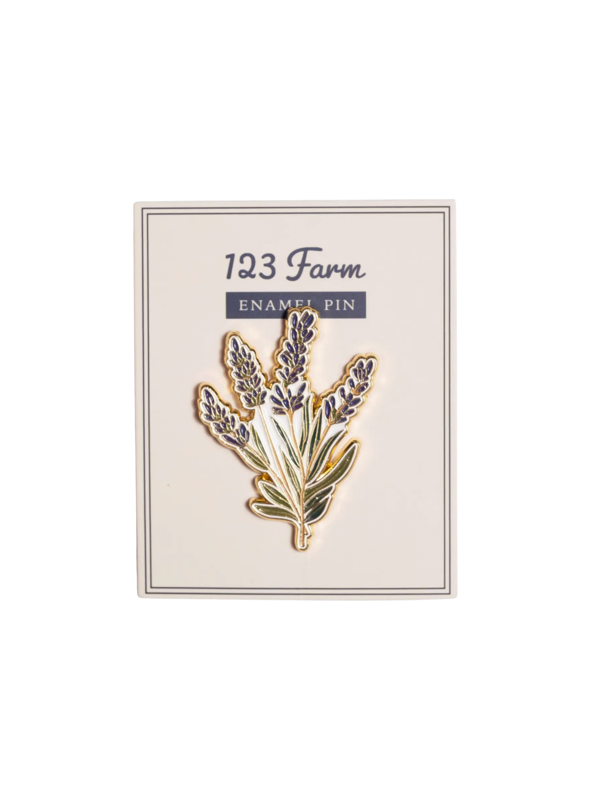 123 Farm Lavender Sprig Enamel Pin 1.75"