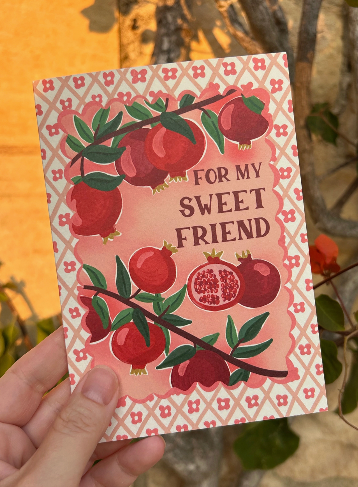 Jessie Maeve Sweet Friend Pomegranate Card