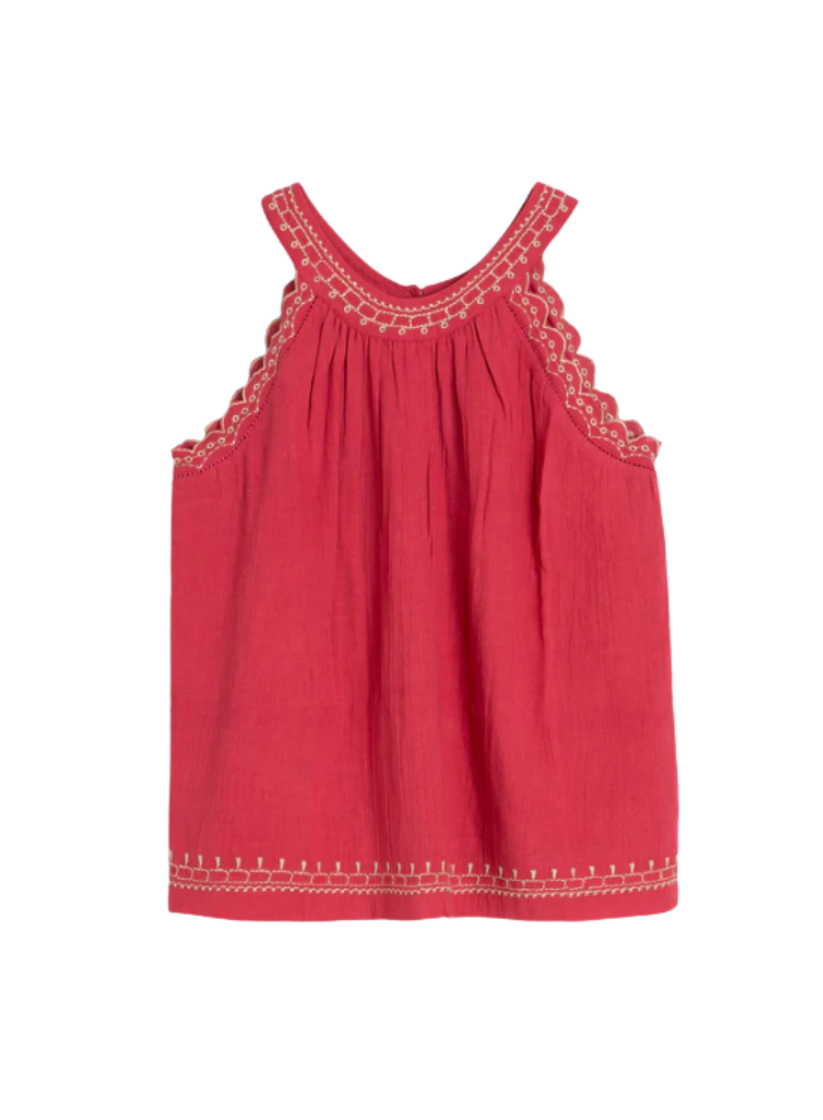 Indi & Cold Camisa Vest in Fresa