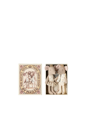 Royal Twin Mice, Little Sister and Brother in Matchbox from Maileg