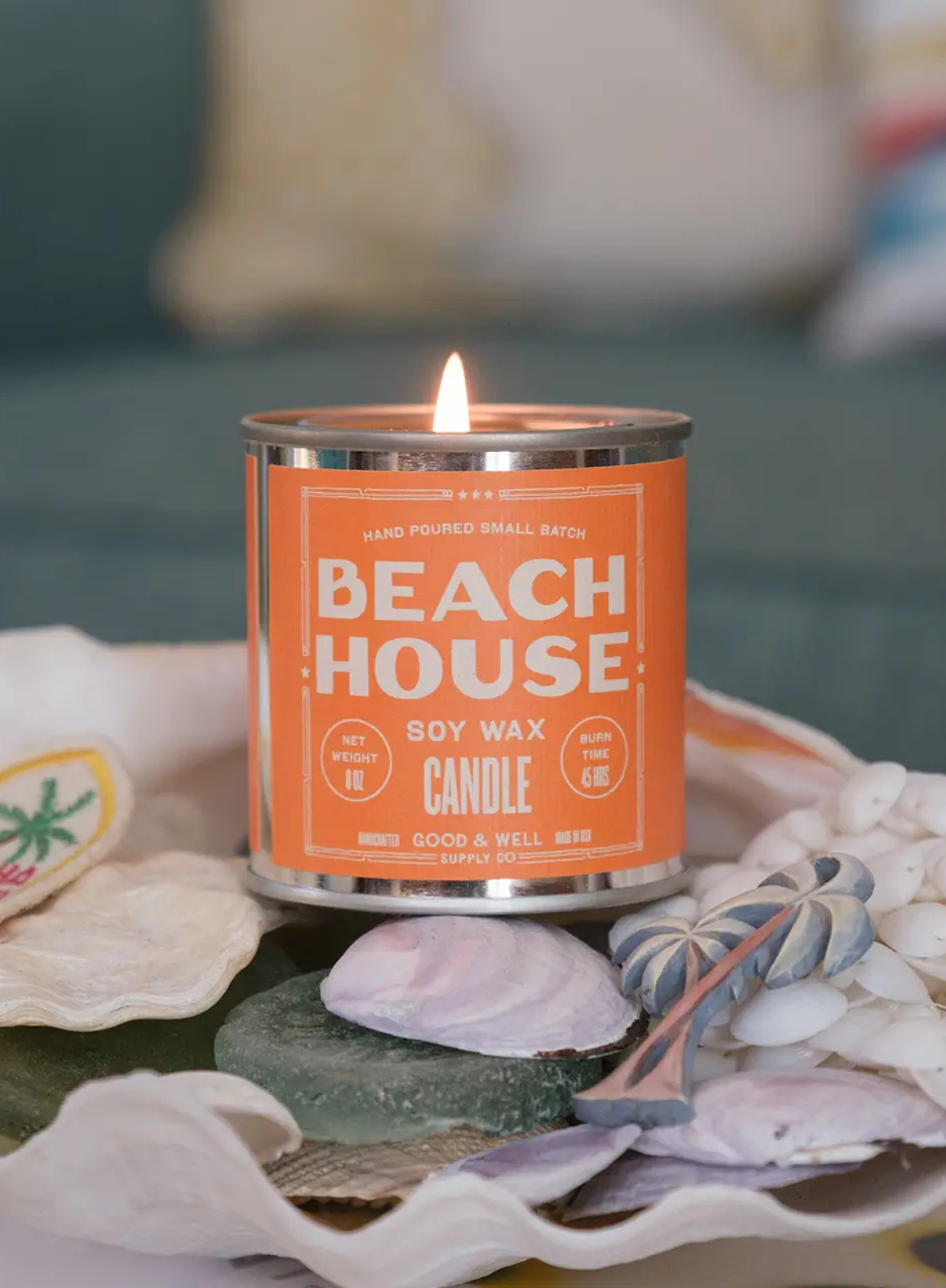Beach House Soy Candle 1/2 Pint from Good & Well Supply Co.