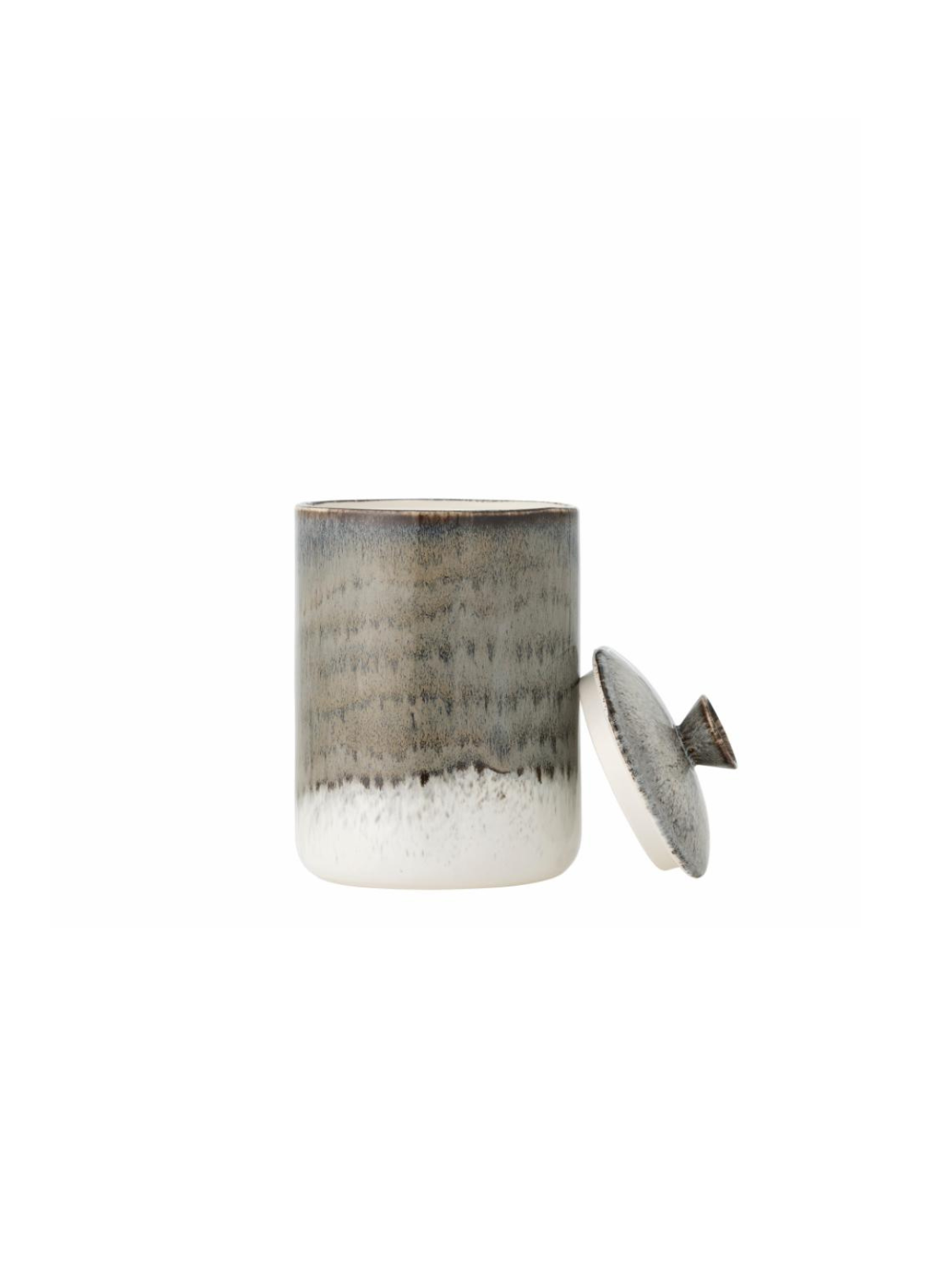 Grey Paula Stoneware Jar from Bloomingville