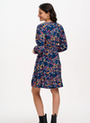 Bibi Mini Tea Dress in Navy, Midnight Woodland from Sugarhill