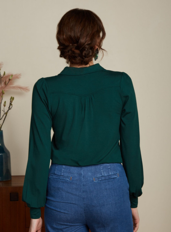 Carina Blouse Ecovero Light in Pine Green from King Louie