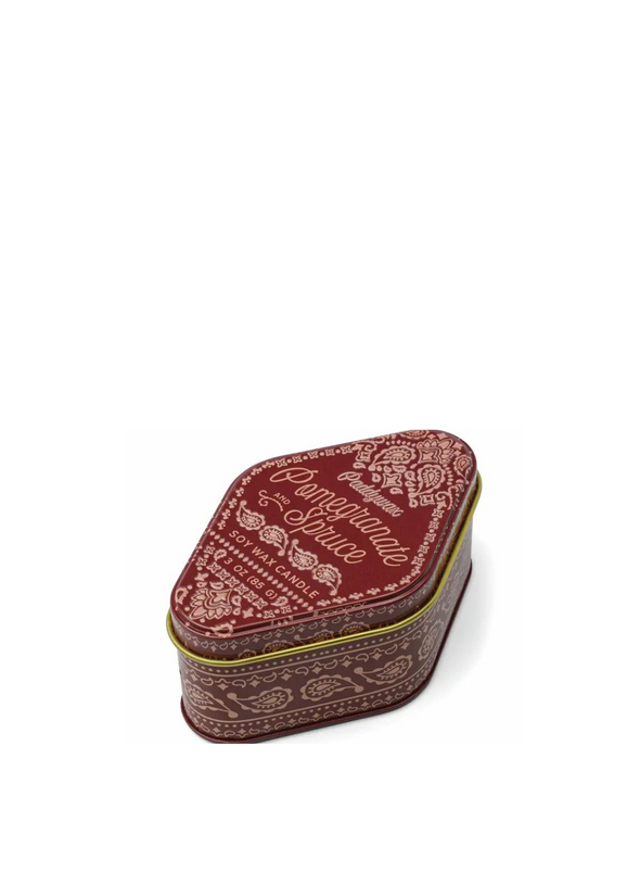 Station Printed Tin Pomegranate Spruce from Paddywax