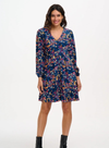 Bibi Mini Tea Dress in Navy, Midnight Woodland from Sugarhill