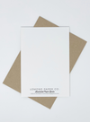 New Home Card from Lomond Paper Co