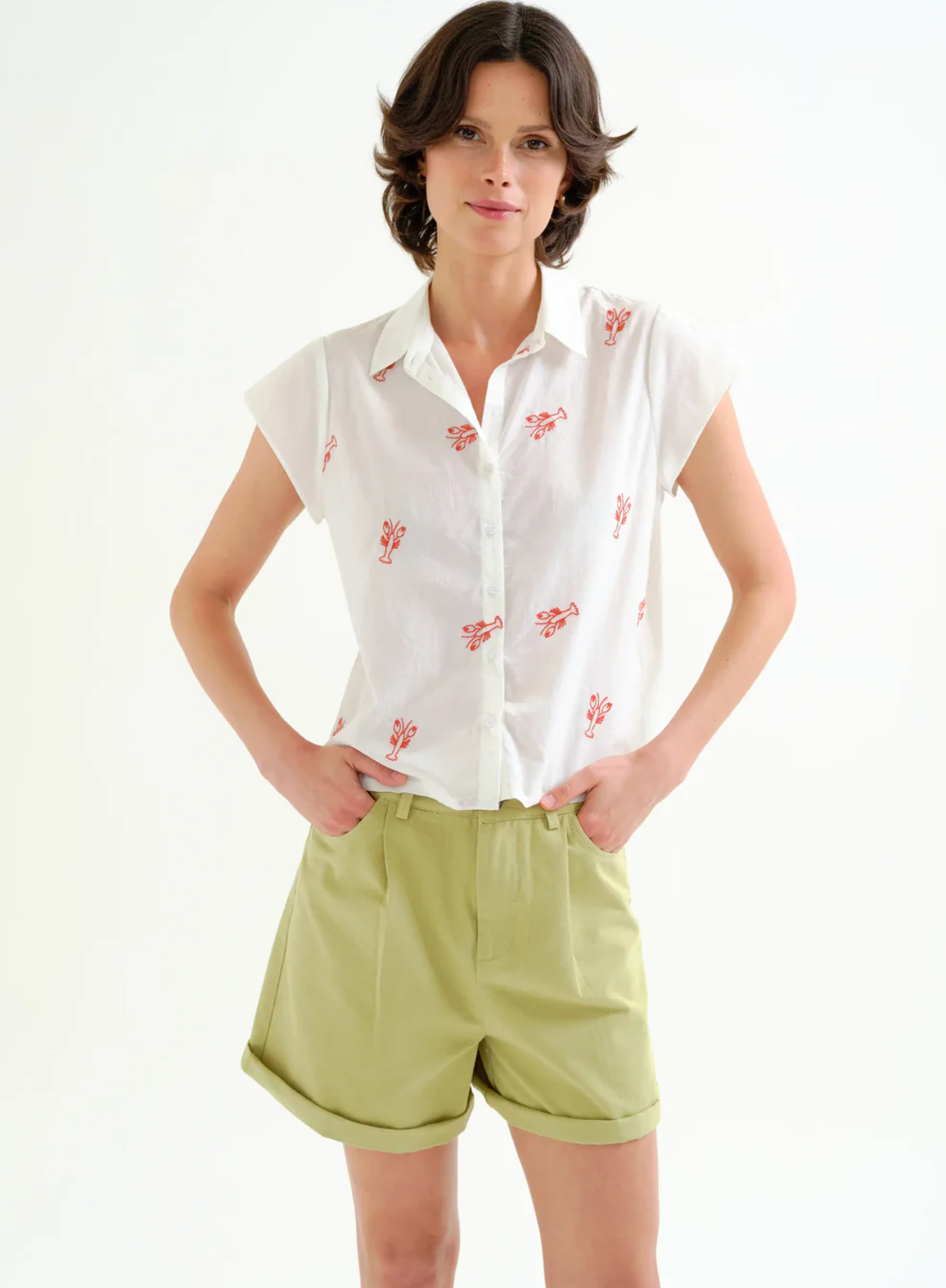 Compañia Fantastica Shirt in Red Lobster