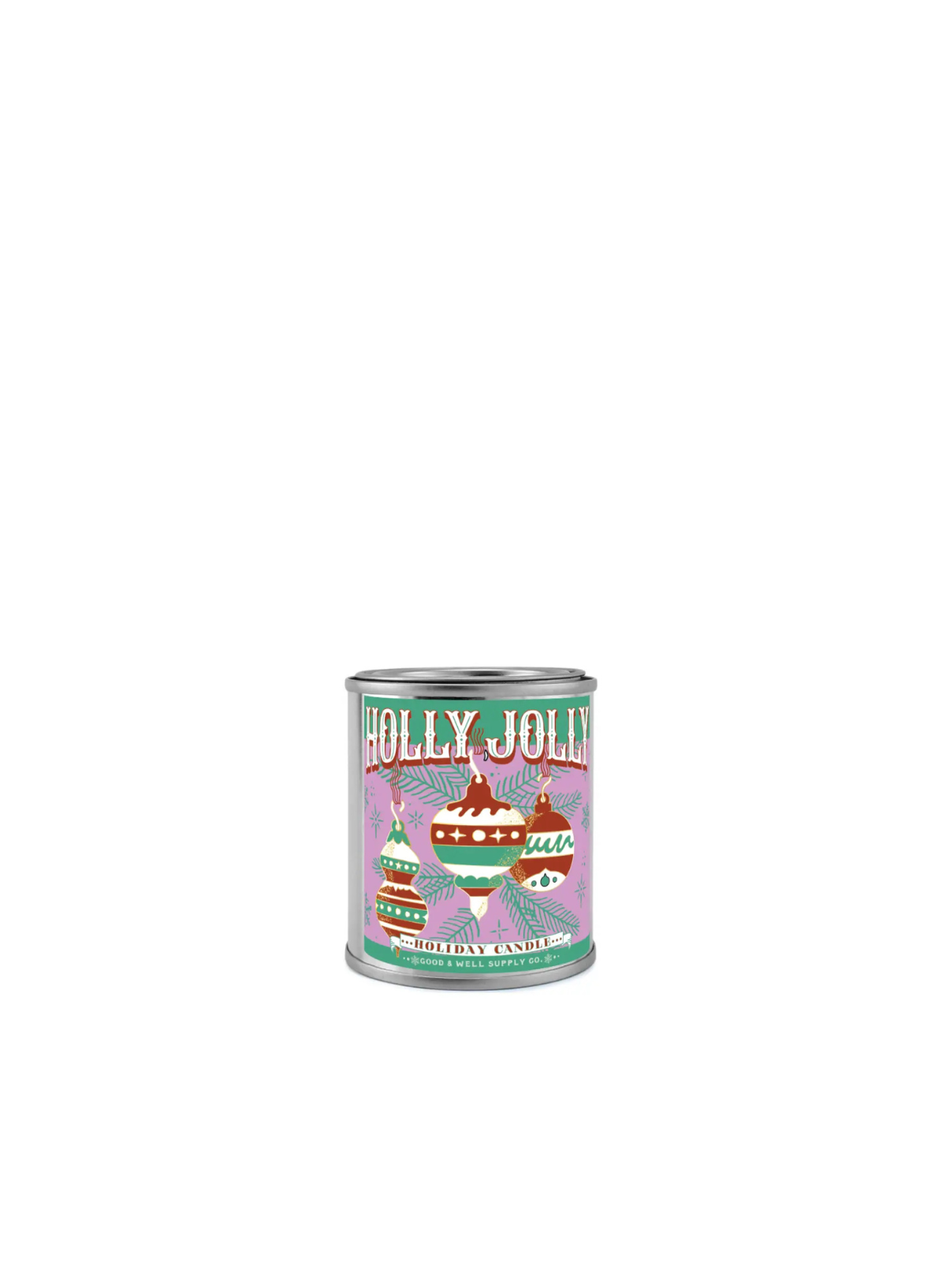 Holly Jolly Soy Candle 1/2 Pint from Good & Well Supply Co.