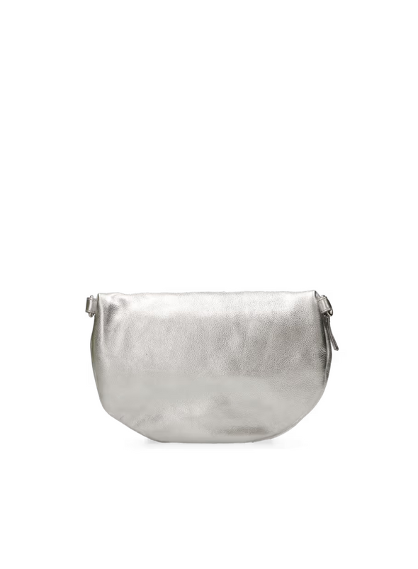 Leather Bum Bag in Silver from Maruti