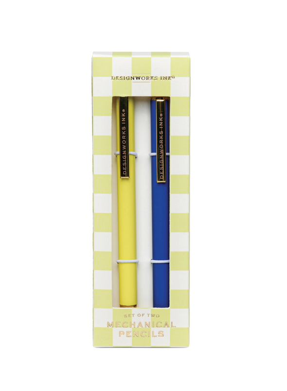 Mechanical Pencils in Cobalt & Citron from Designworks Ink