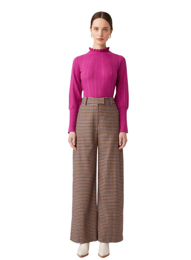 Japon Wide Leg Trousers in Taupe from Suncoo