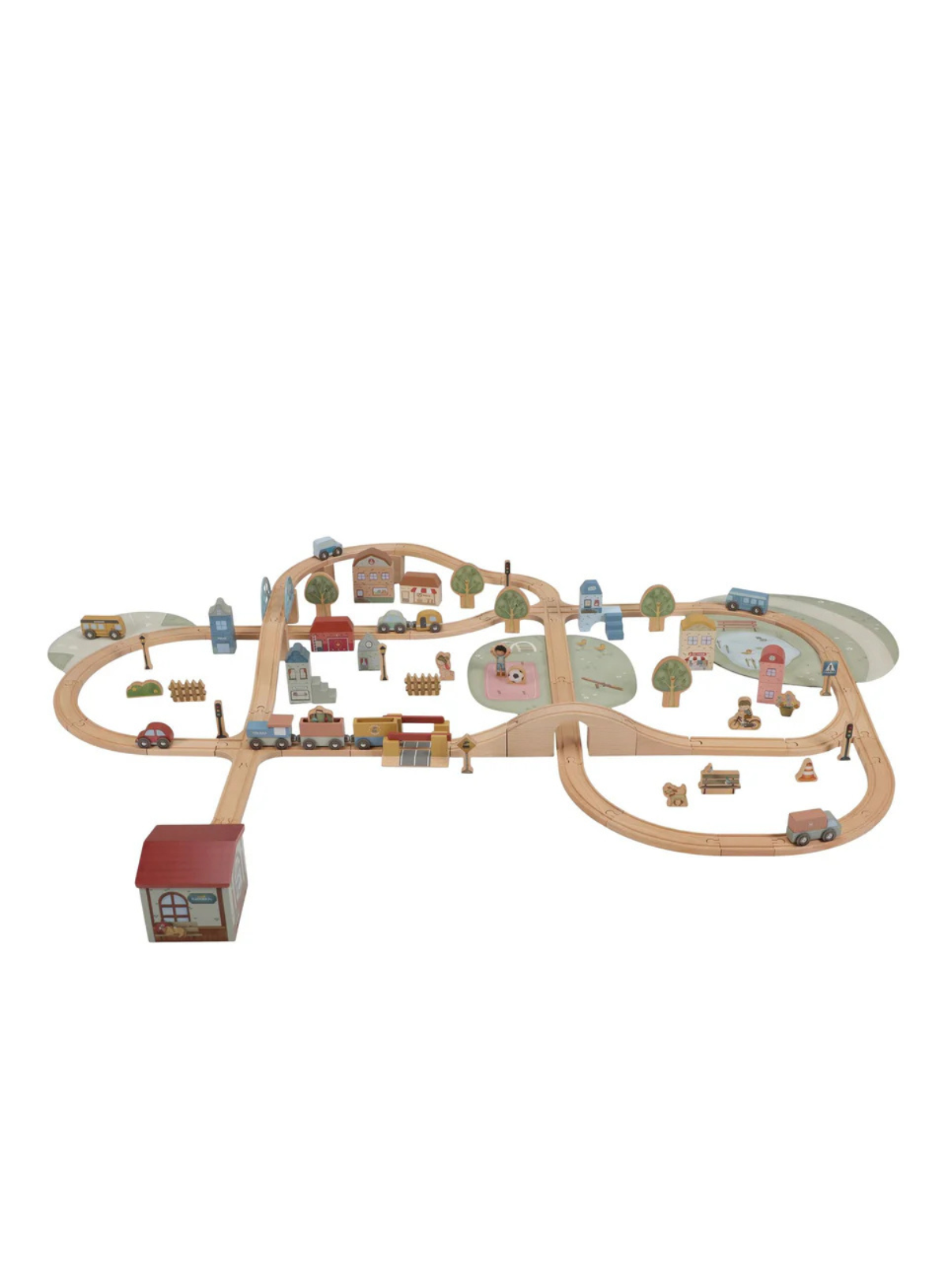 Little Dutch XL Wooden Train Set