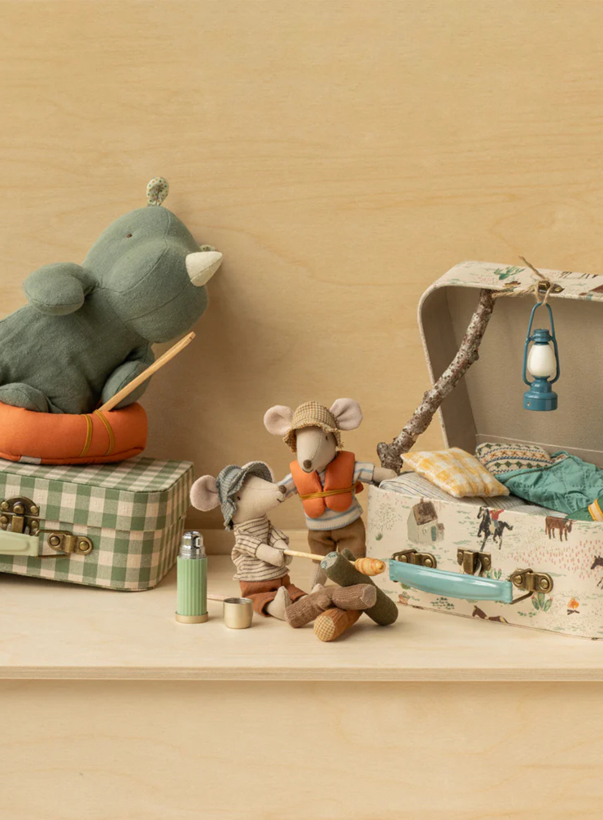 Hiker Mouse, Big Brother, Stripes from Maileg