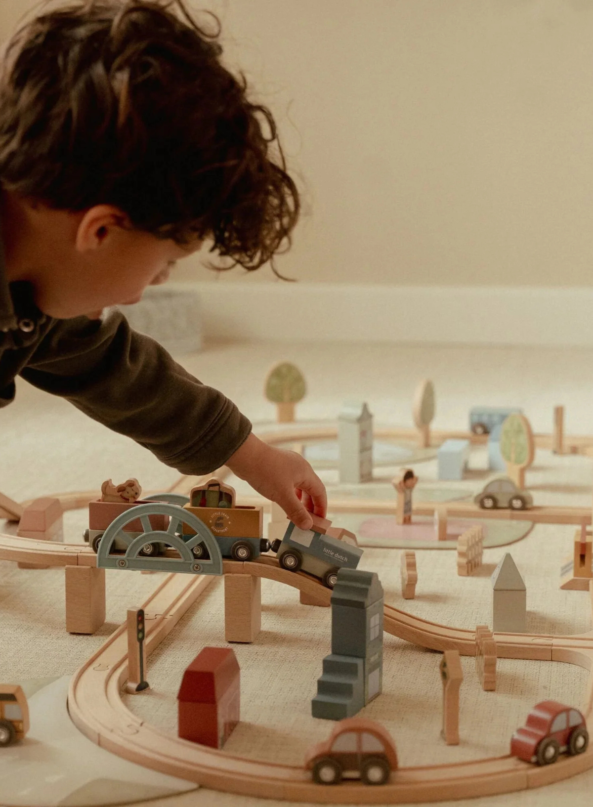 Little Dutch XL Wooden Train Set