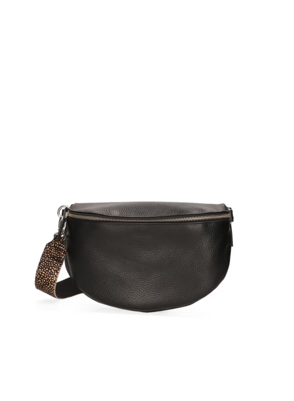 Leather Bum Bag in Black from Maruti