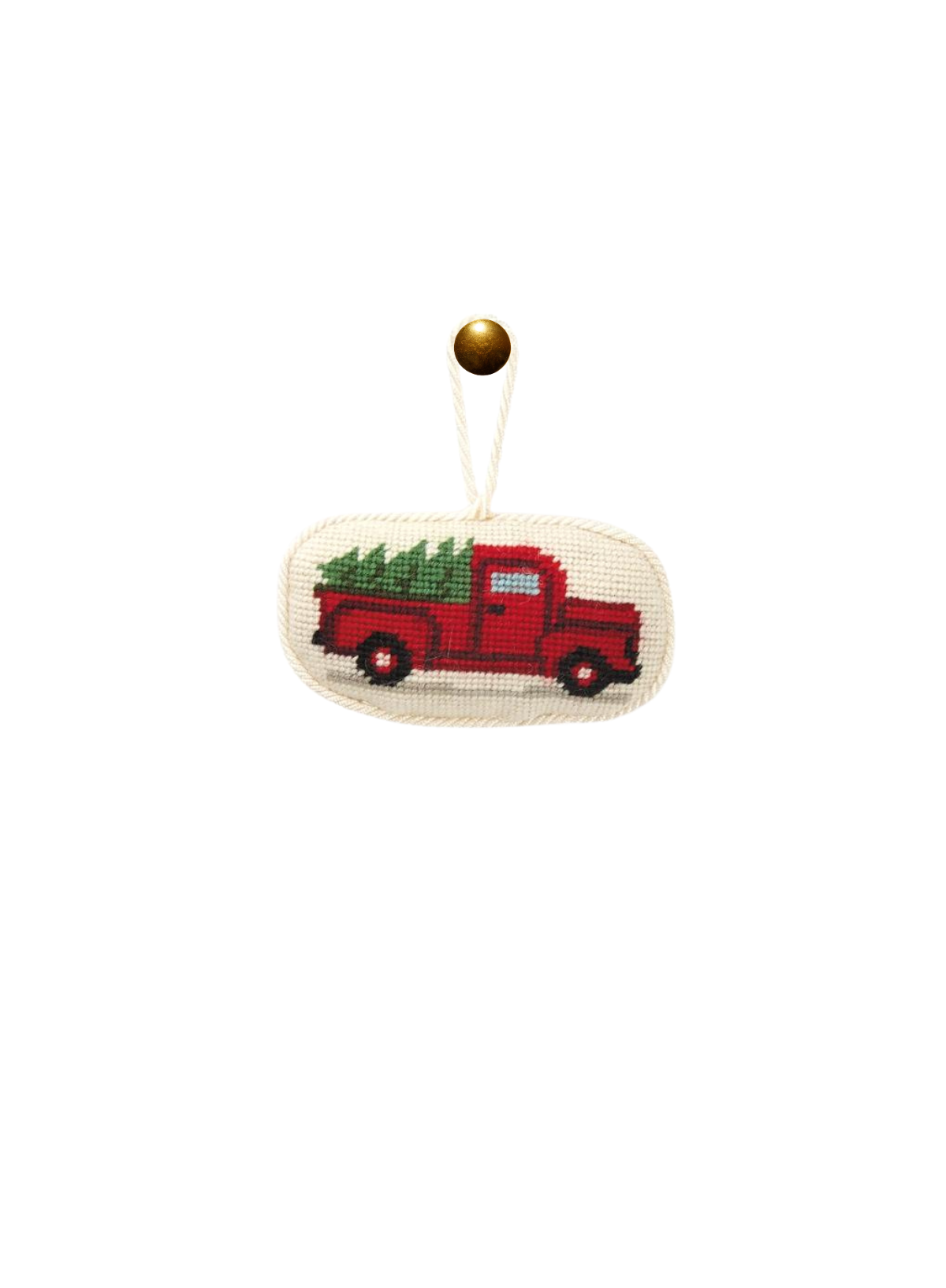 Tree on Truck Needlepoint Ornament from Peking Handicraft