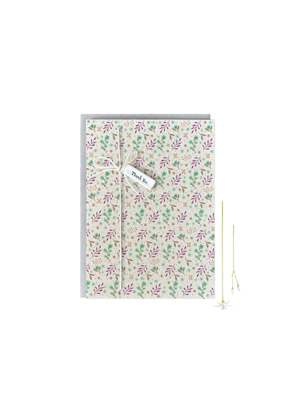 East of India Porcelain tag card Thank you