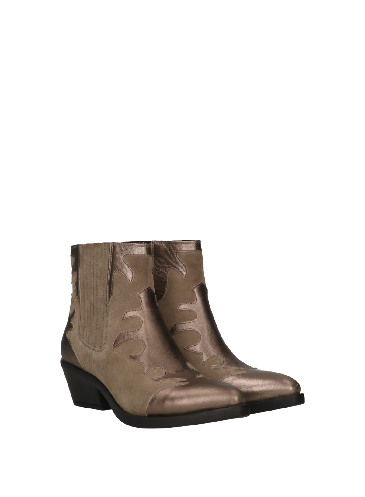 Tessy Western Leather Boot in Taupe from Maruti