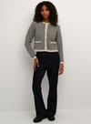 Ellery Knit Cardigan in Feather Gray/Black from Kaffe