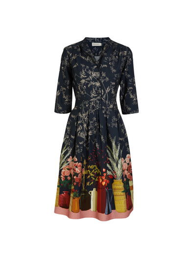 Cynthia Dress in Navy Constance Spry from Palava