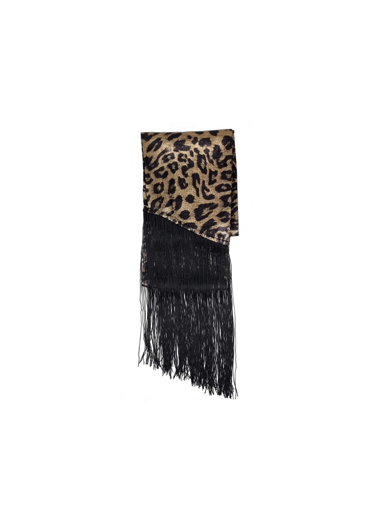 Stevie Lame Scarf in Gold Leopard from Nooki