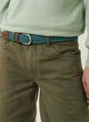 Belt Synthetic Woven in Navy + Mint Green from Faguo
