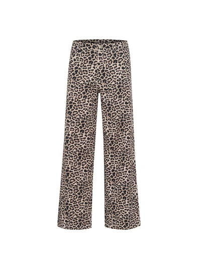 Leonora HW Denim Jeans in Classic Leopard from Kaffe