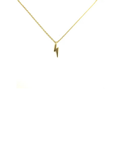 Core Range Golden Lightning Bolt Necklace from Sixton