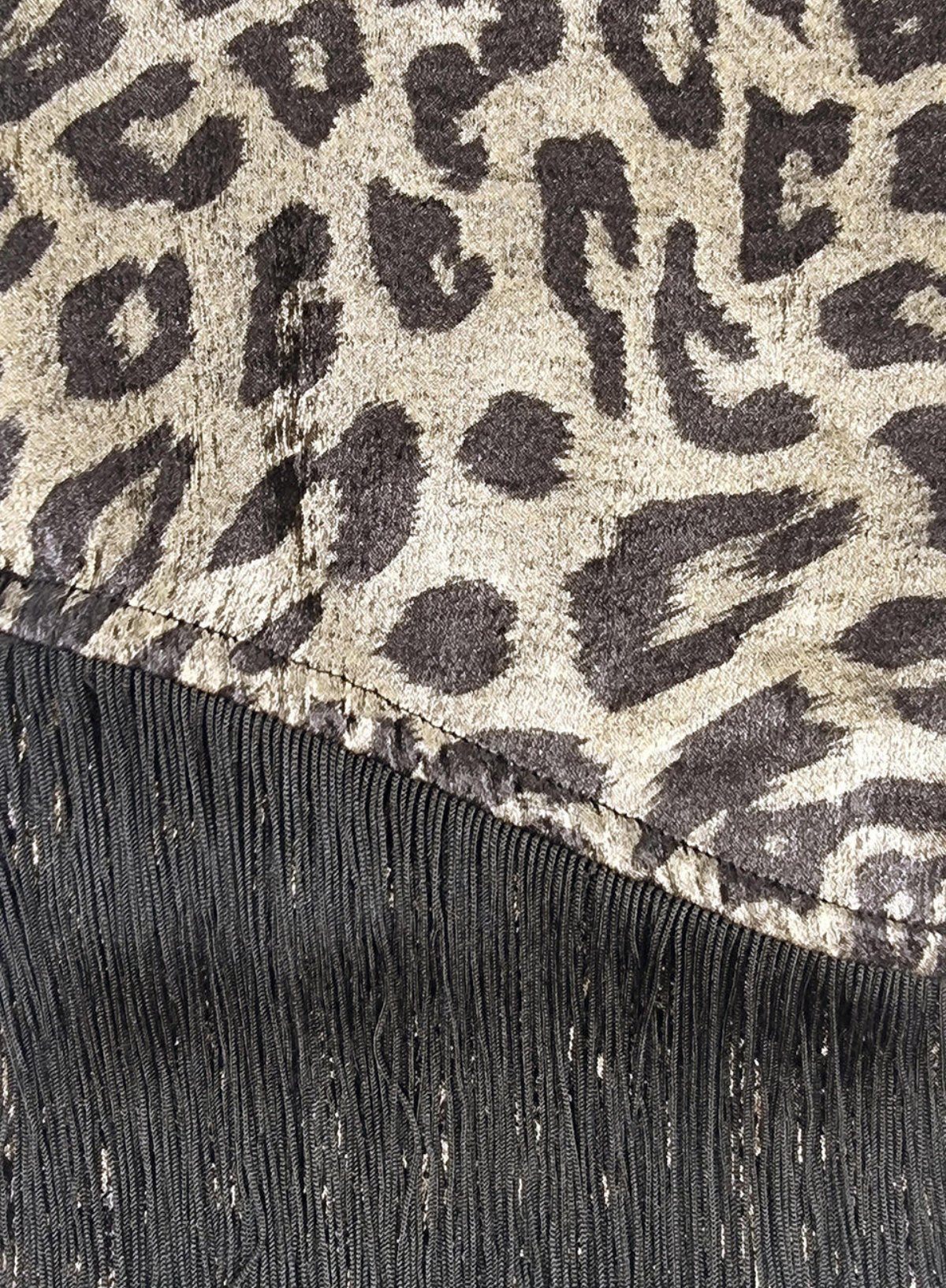 Stevie Lame Scarf in Gold Leopard from Nooki